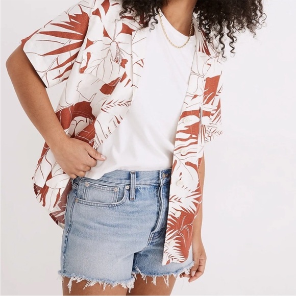 Madewell Relaxed Denim Shorts Size 23 Rosemount Wash Destroyed Hem Edition - Picture 2 of 12